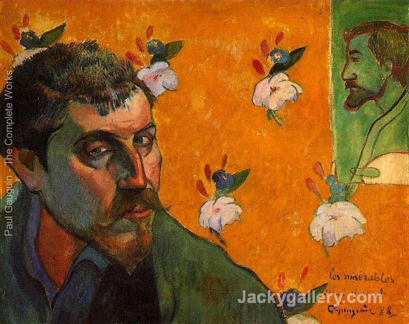 Self Portrait Les Miserables by Paul Gauguin paintings reproduction